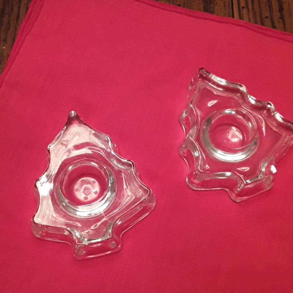 Mikasa Christmas Tree Candlesticks